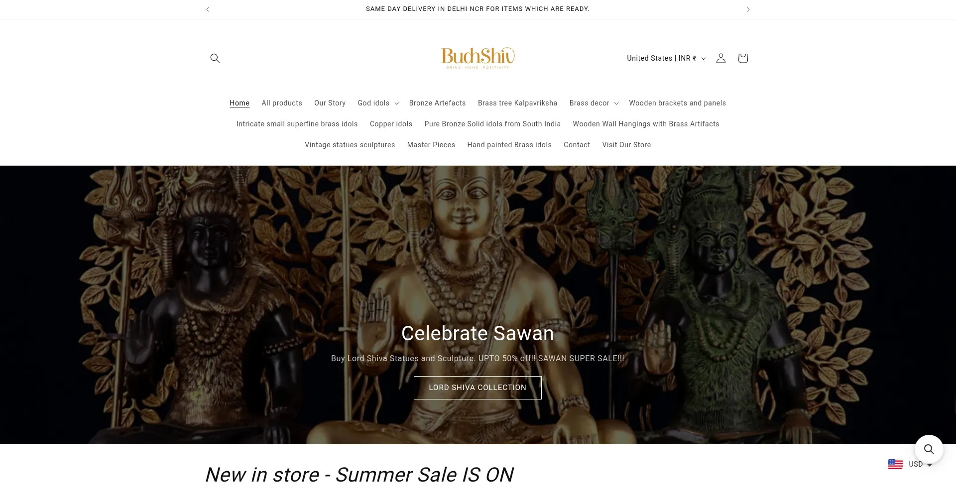 Website screenshot of Budhshiv.com