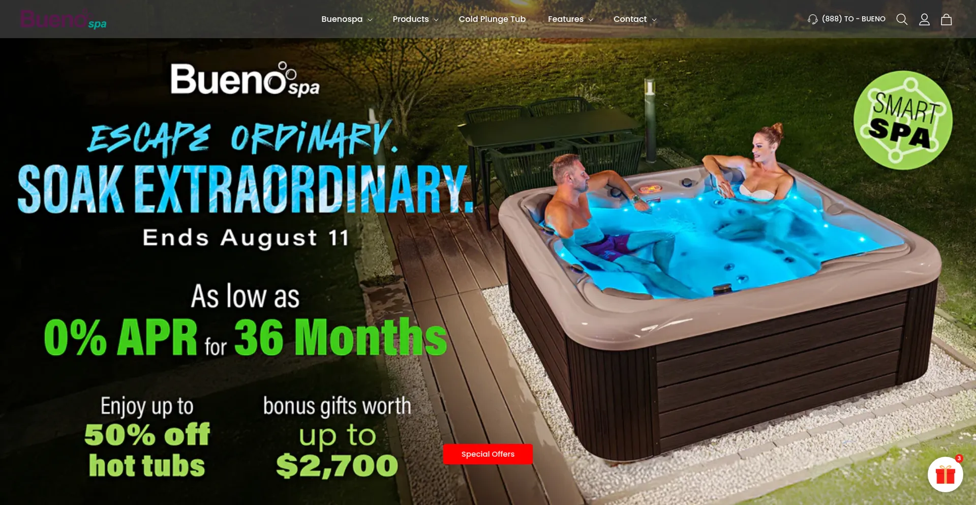Website screenshot of Buenospa.com