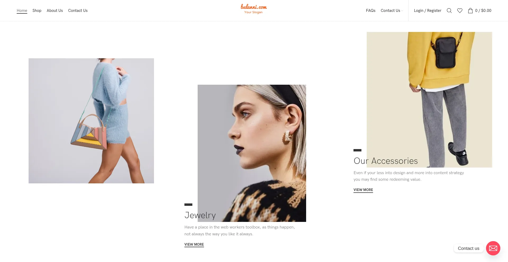 Website screenshot of Bulanni.com