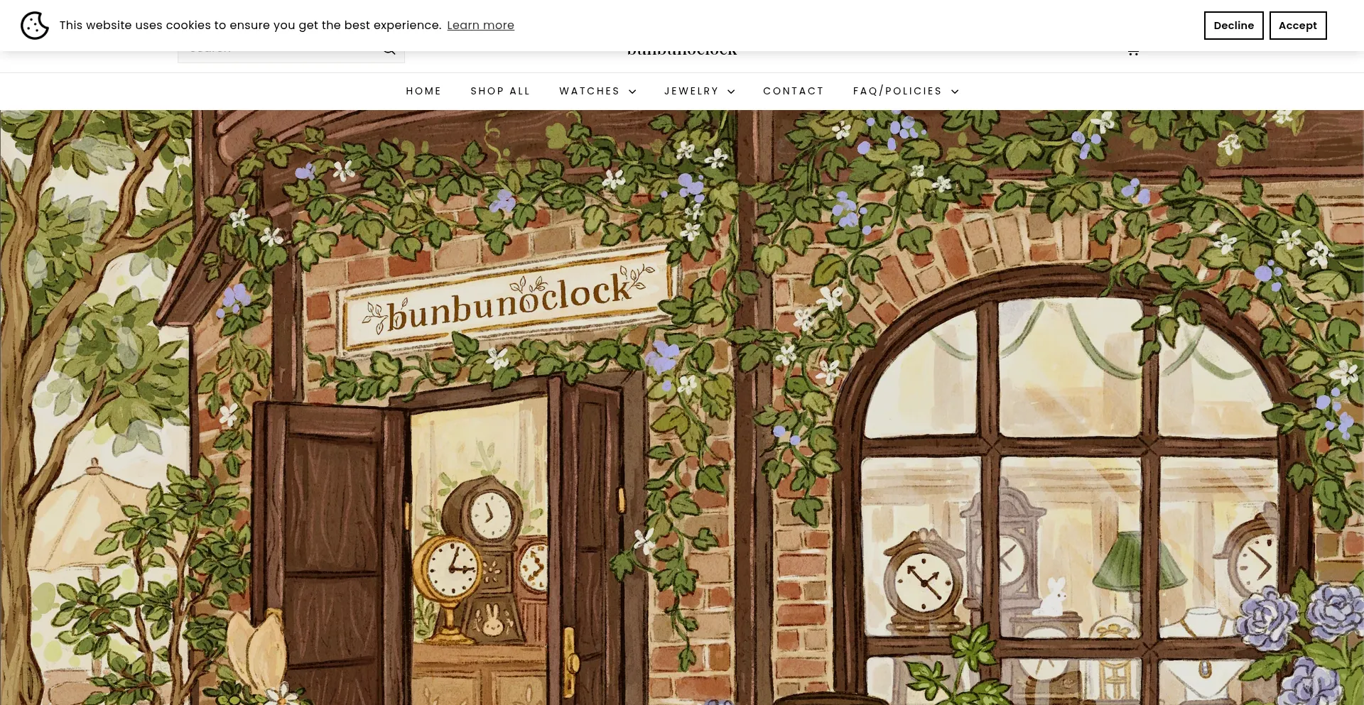 Website screenshot of Bunbunoclock.com