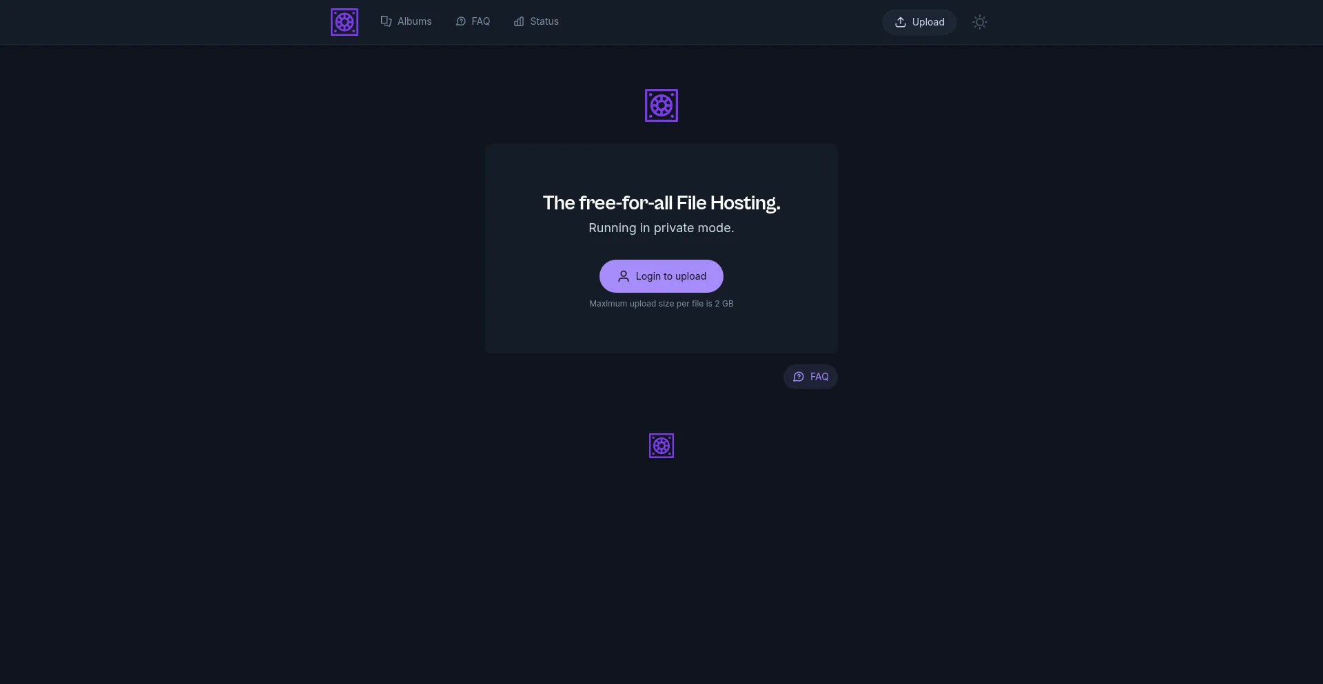 Website screenshot of Bunkrrr.org