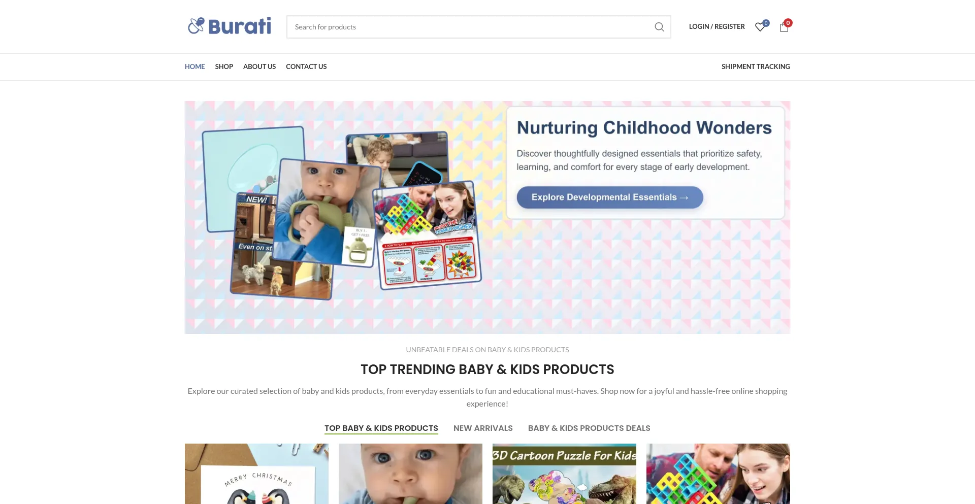 Website screenshot of Burati.co