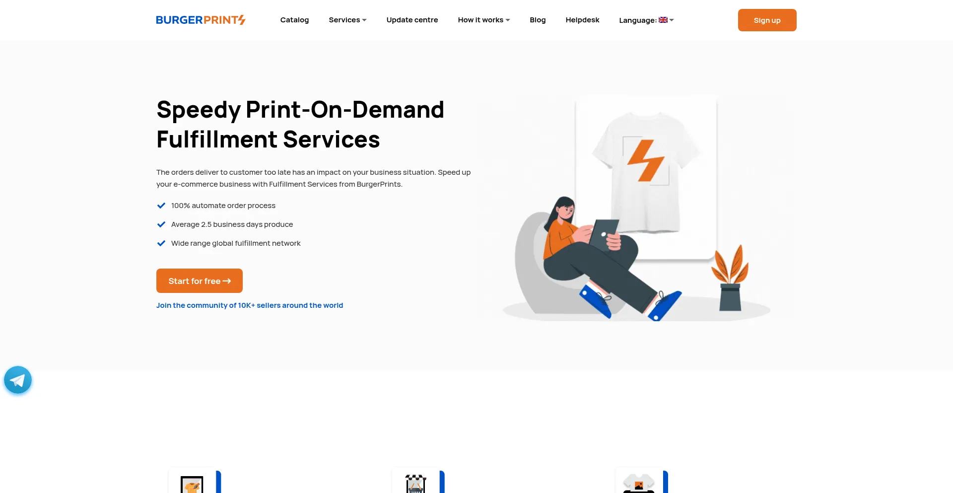 Website screenshot of Burgerprints.com