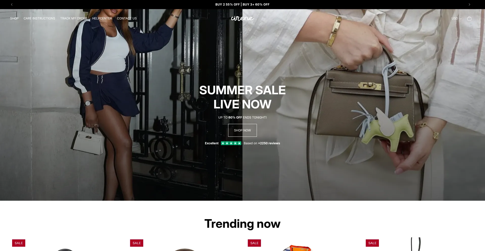 Website screenshot of Buycirene.com