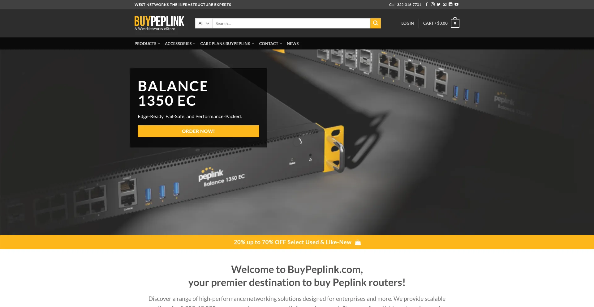 Website screenshot of Buypeplink.com