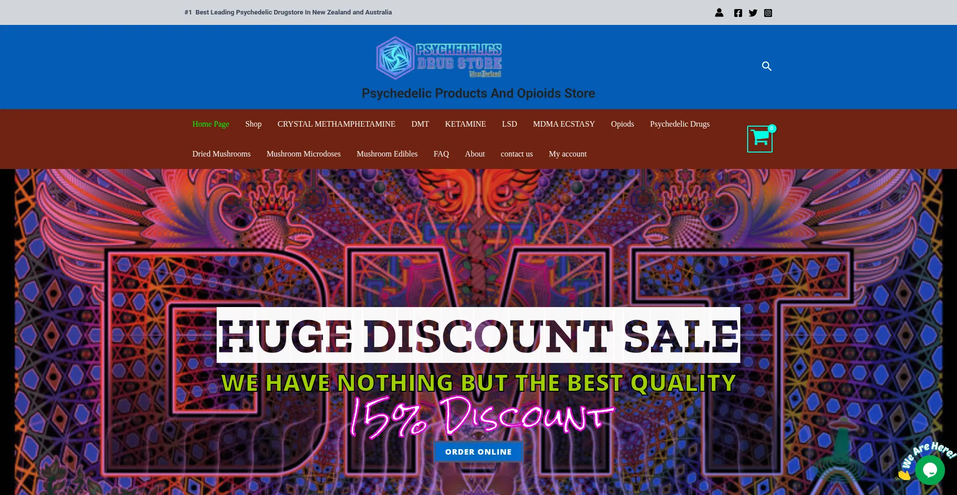Website screenshot of Buypsychedelicnz.com