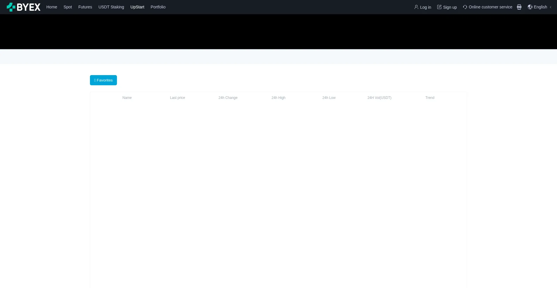 Website screenshot of Byex-us.com