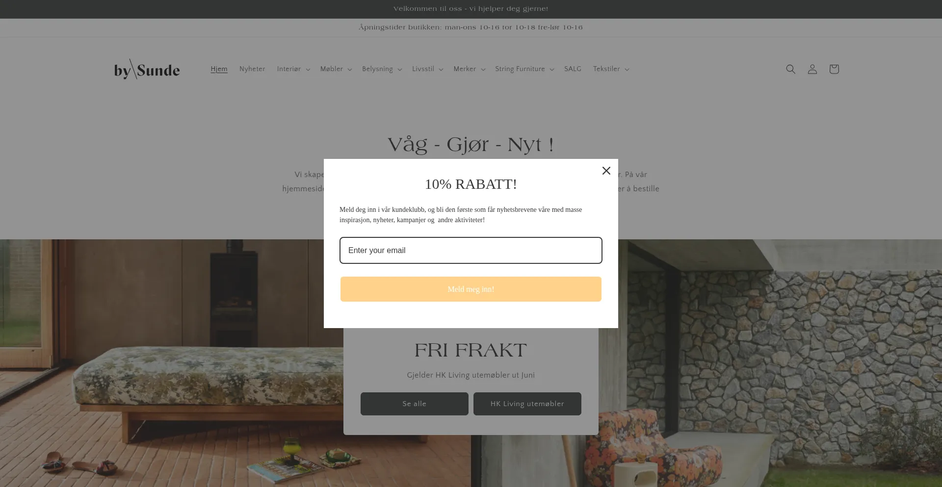 Website screenshot of Bysunde.com