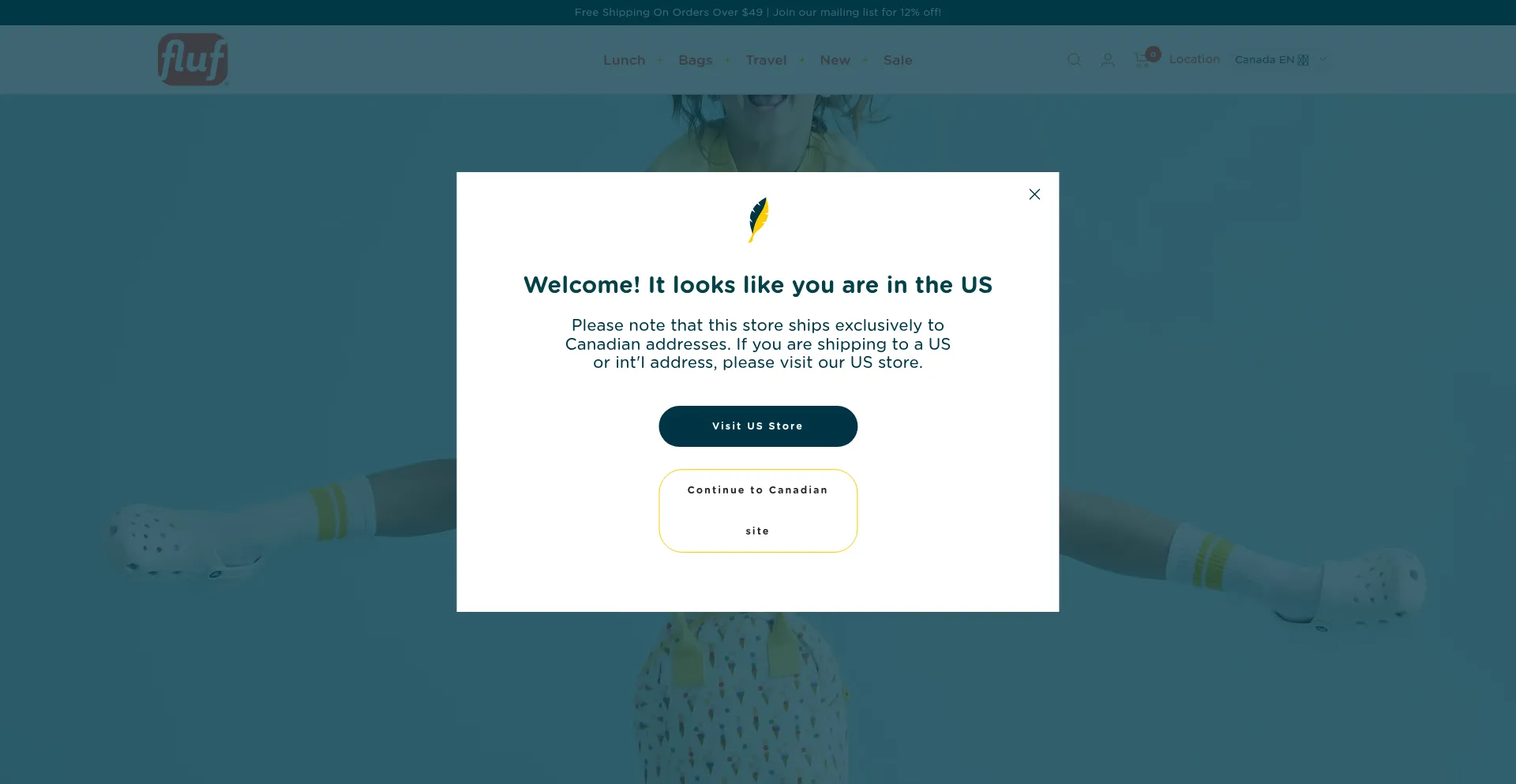 Website screenshot of Ca.fluf.ca
