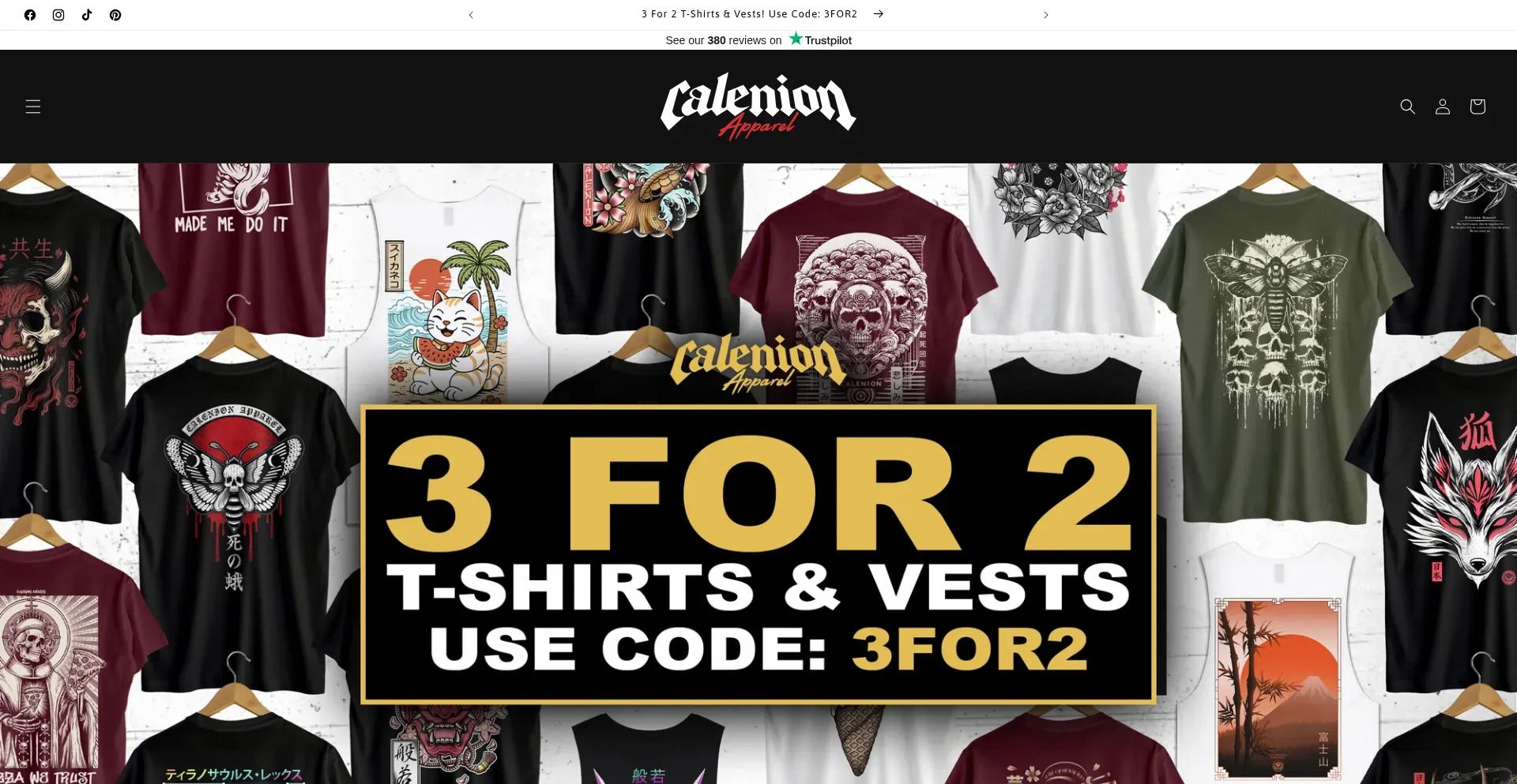 Website screenshot of Calenion.com