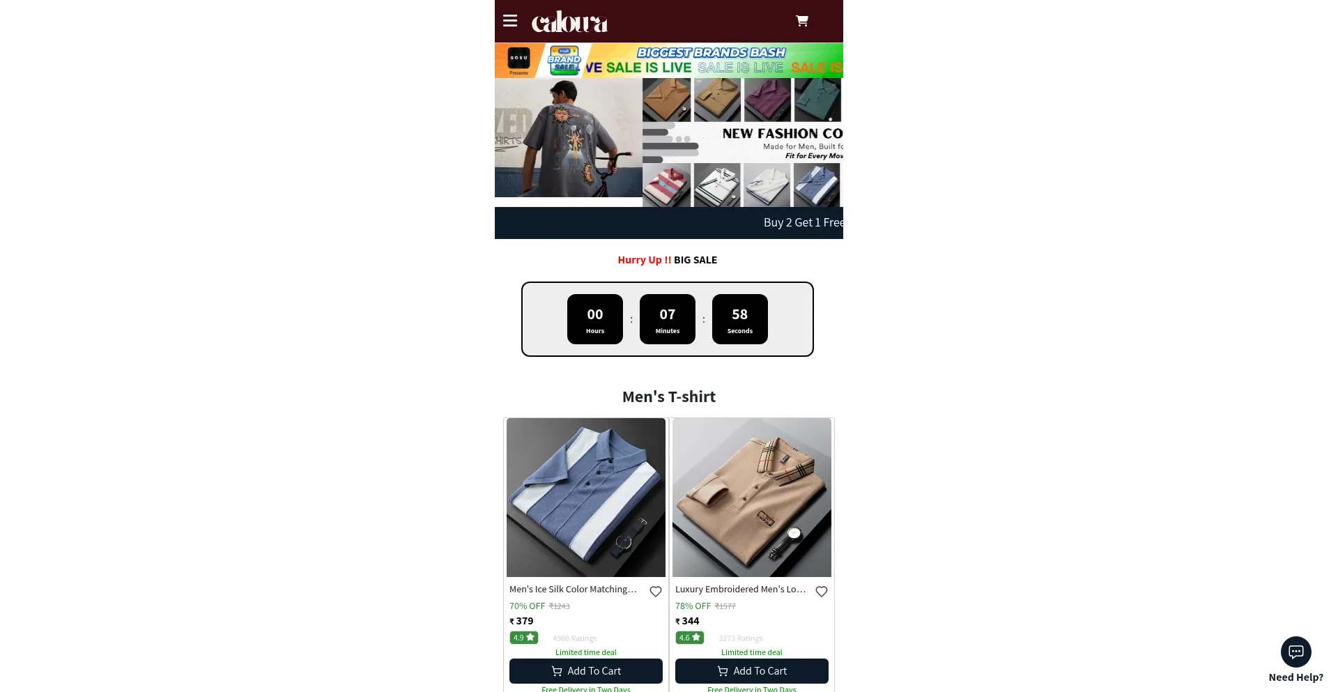 Website screenshot of Calowa.in