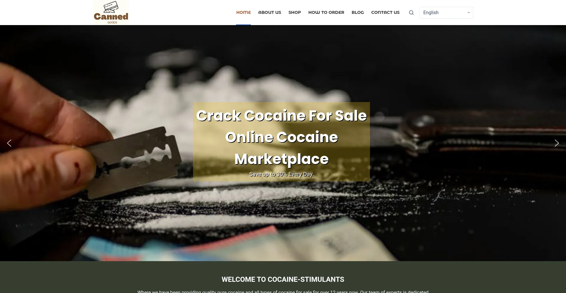 Website screenshot of Cannedgoods.cc