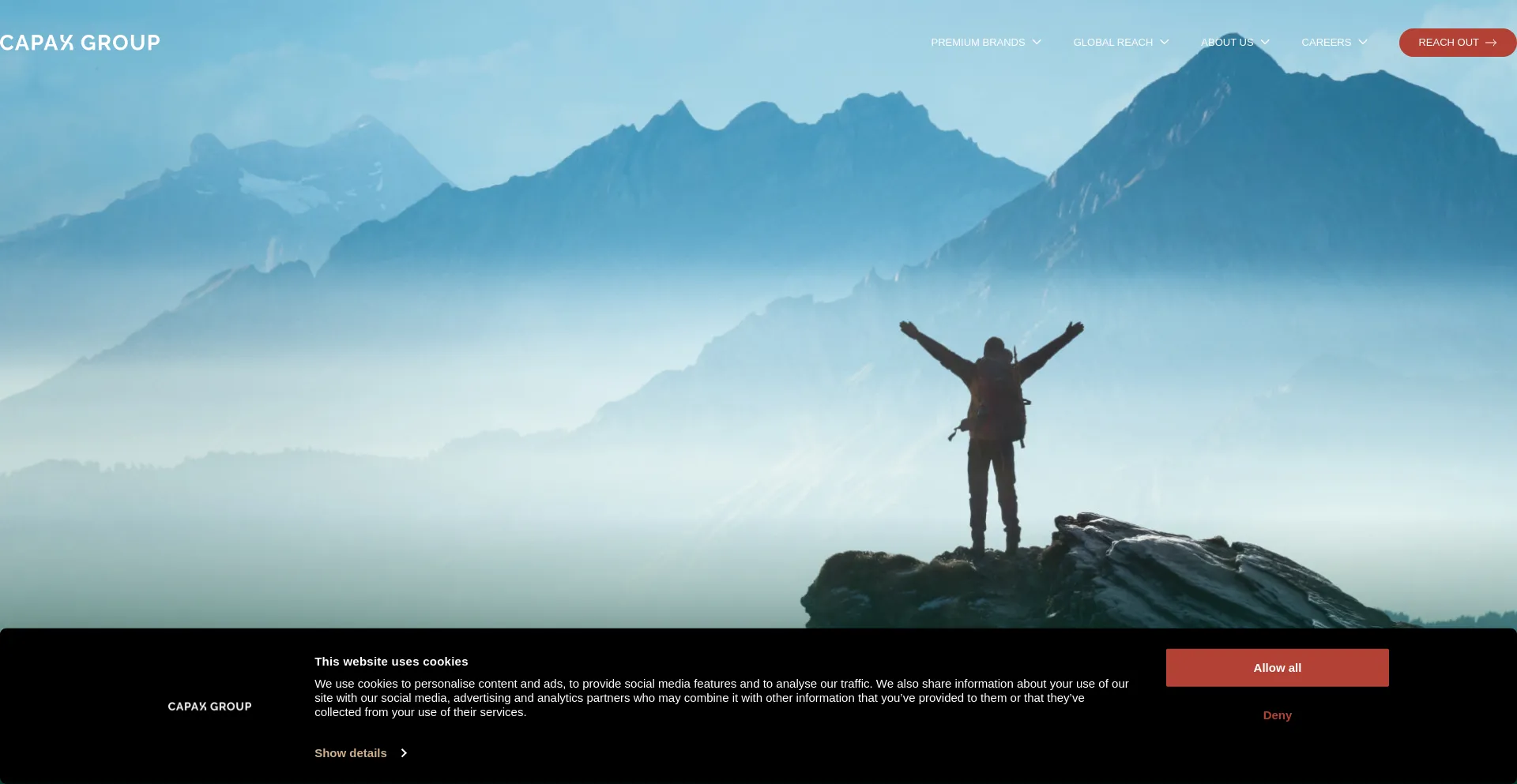 Website screenshot of Capaxgroup.com