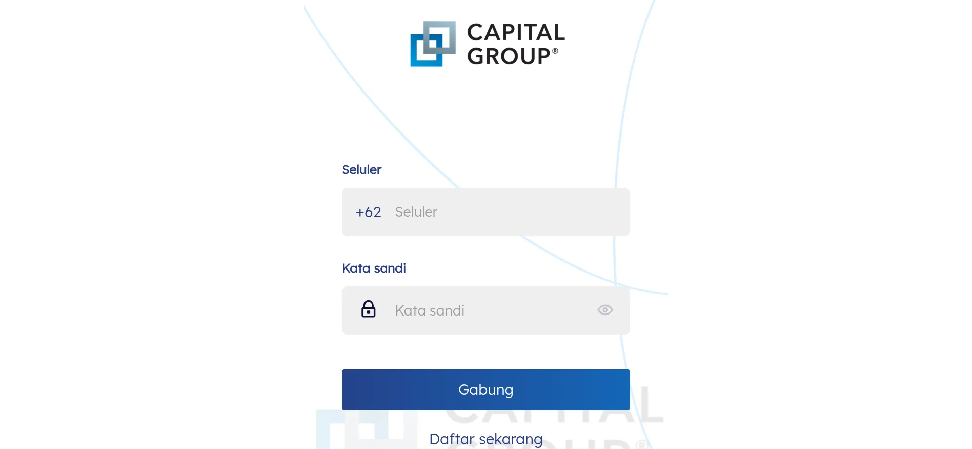 Website screenshot of Capita.bond