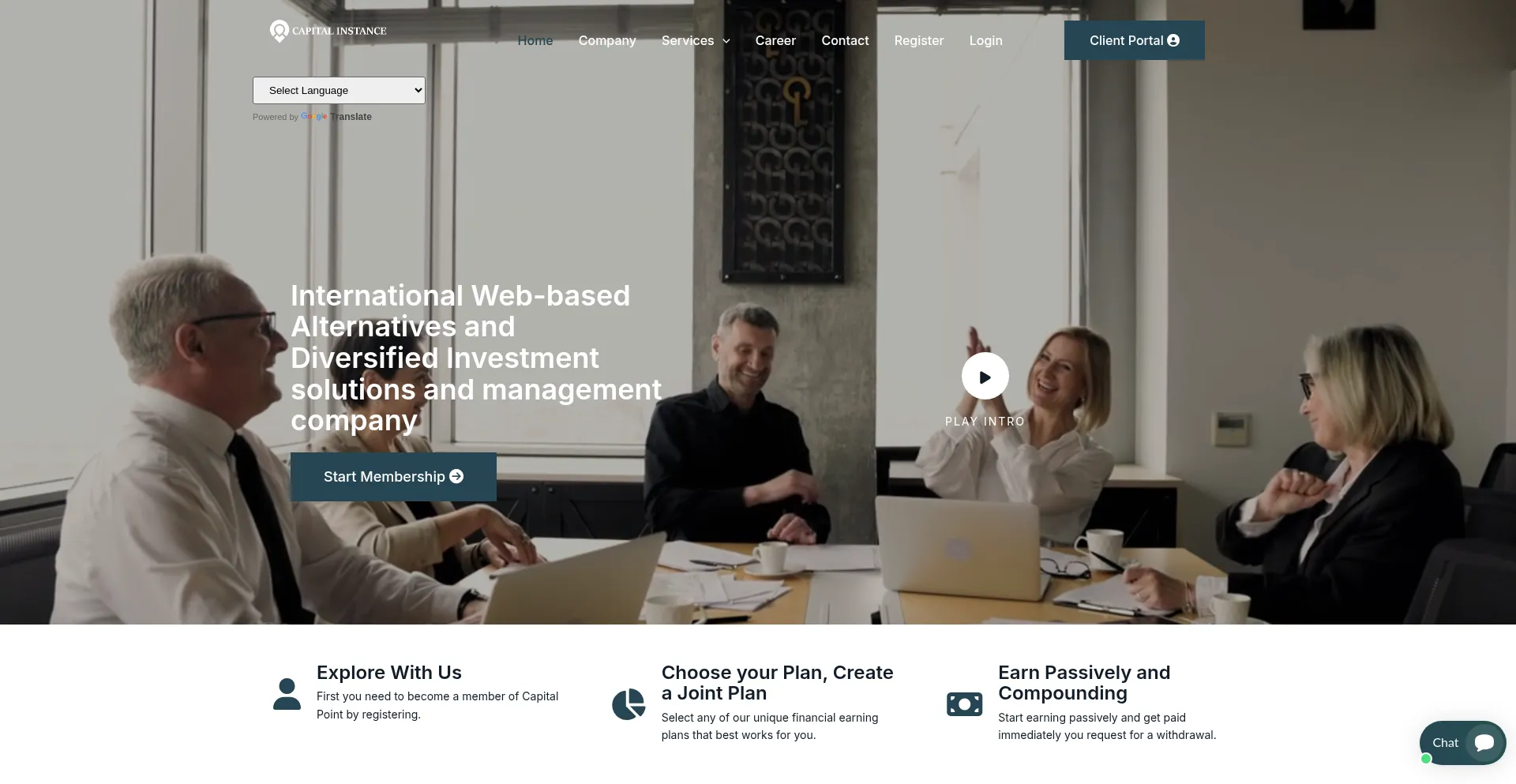 Website screenshot of Capitalinstance.com
