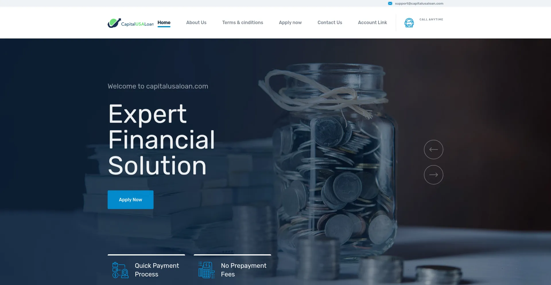 Website screenshot of Capitalusaloan.com