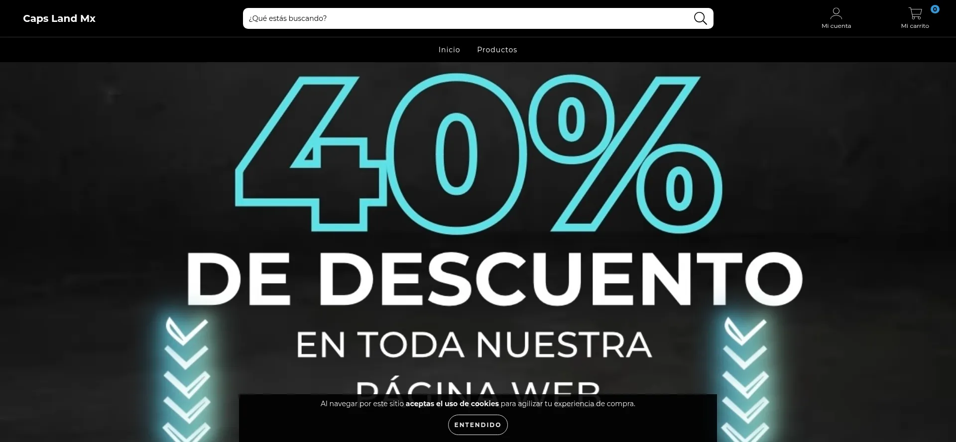 Website screenshot of Capslandmx.com