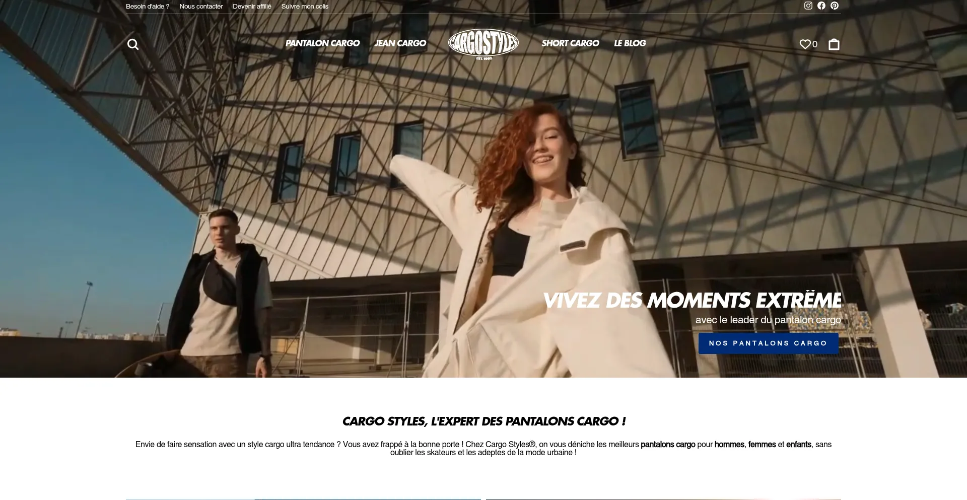 Website screenshot of Cargo-styles.com