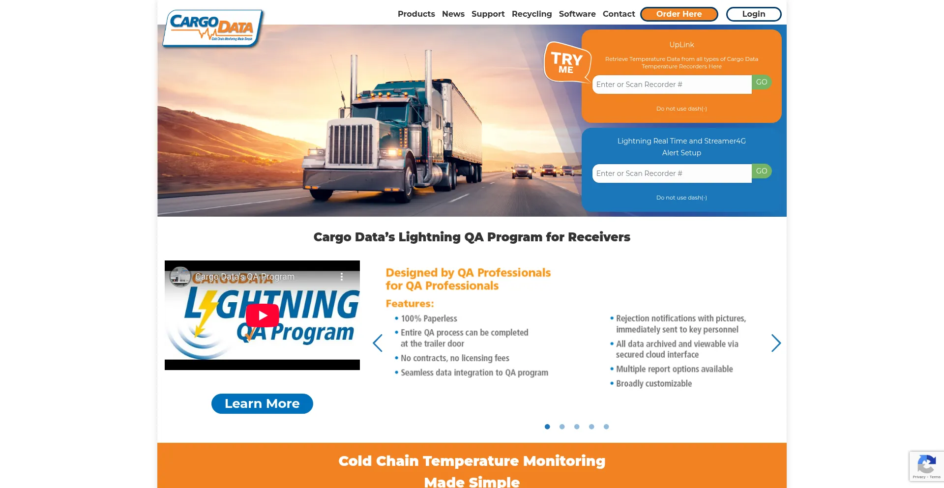 Website screenshot of Cargodatacorp.com