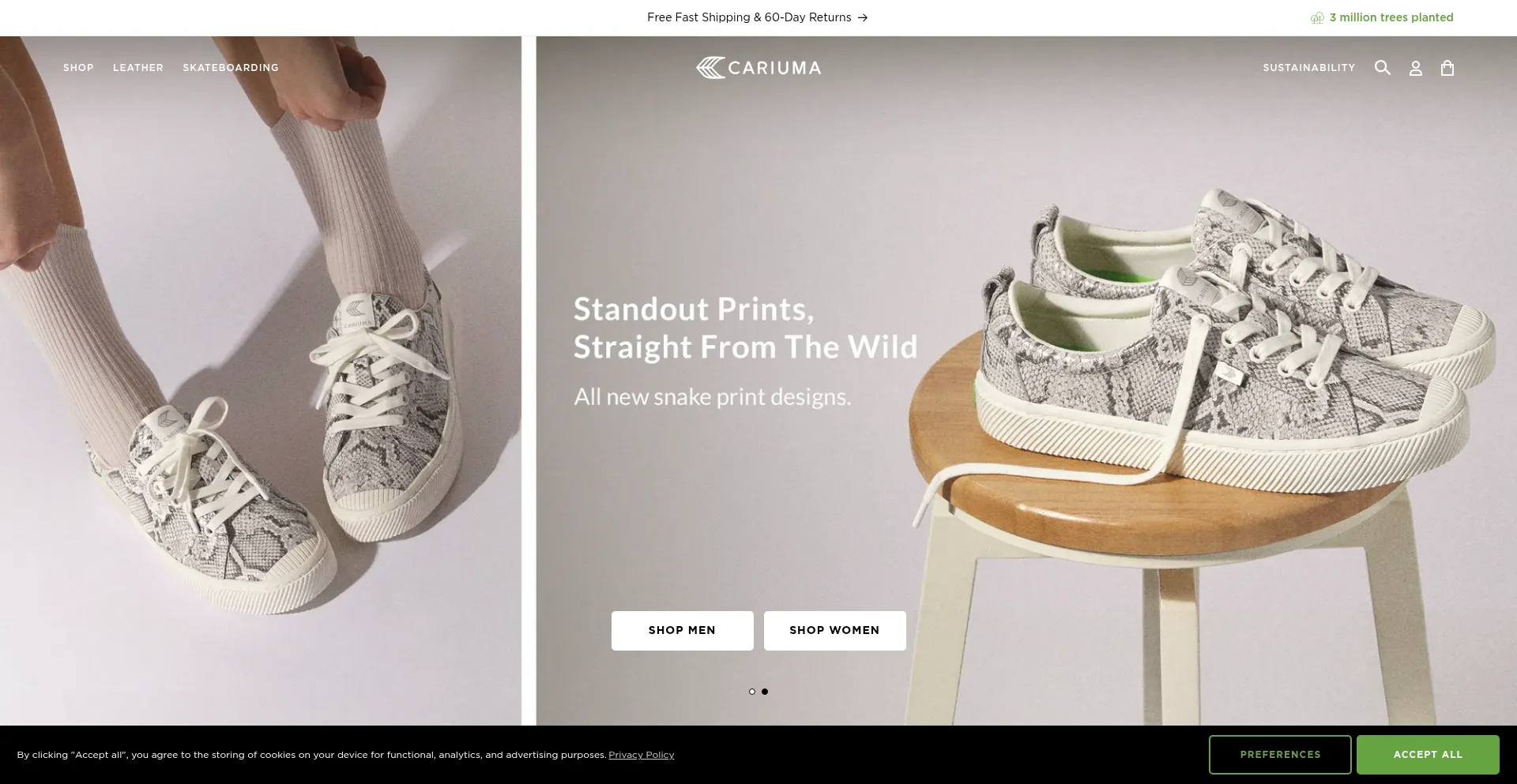 Cariuma.com Screenshot