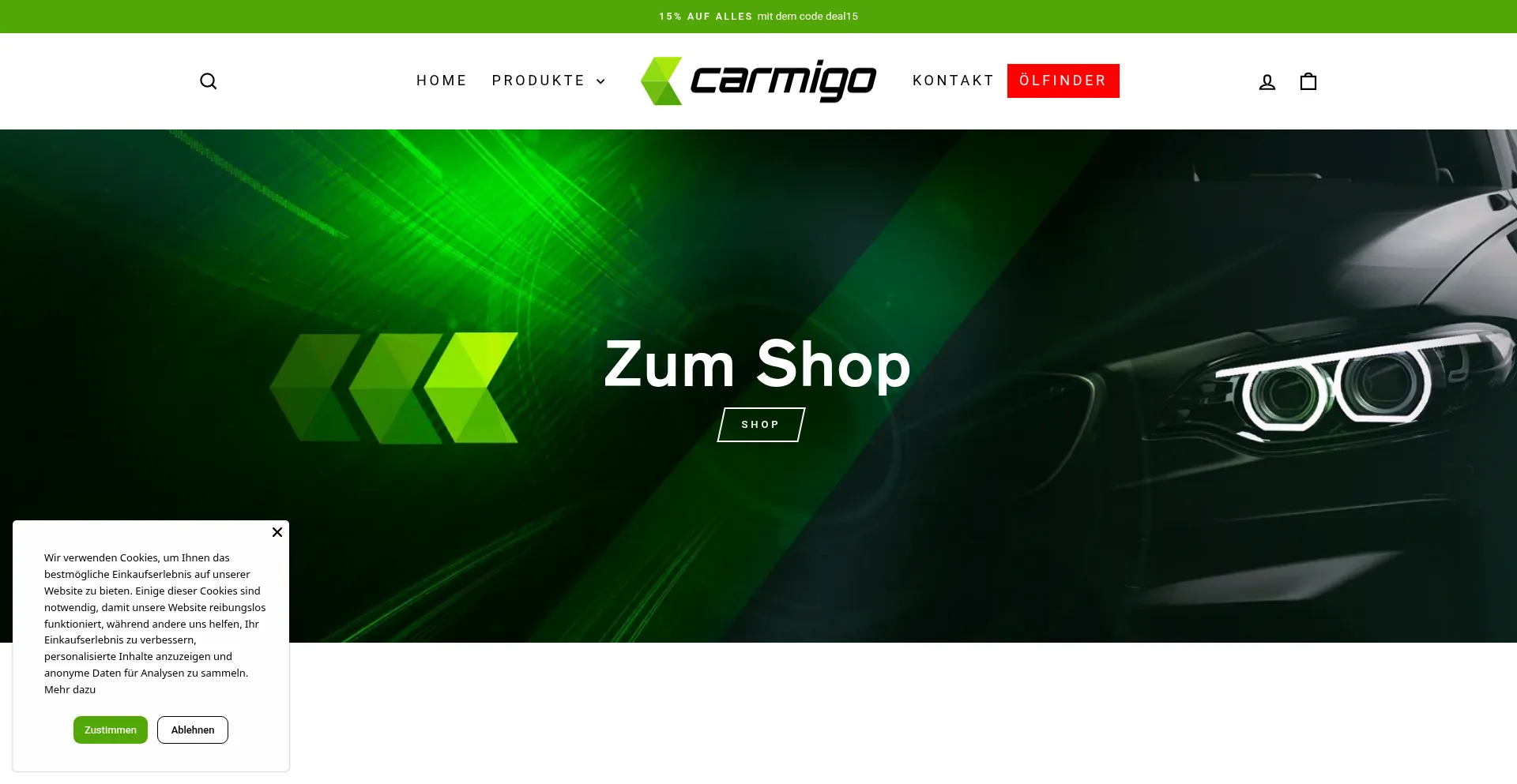 Website screenshot of Carmigo.de