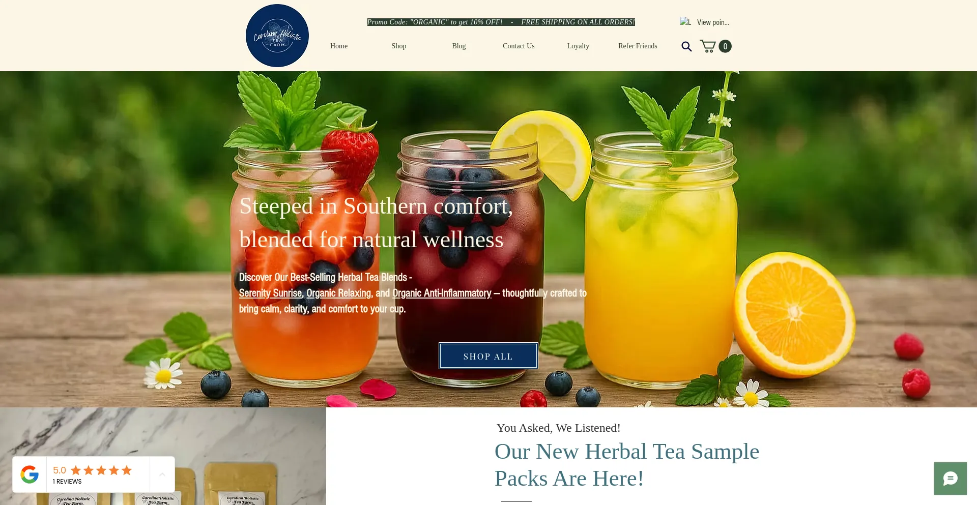 Website screenshot of Carolinaholisticfarm.com