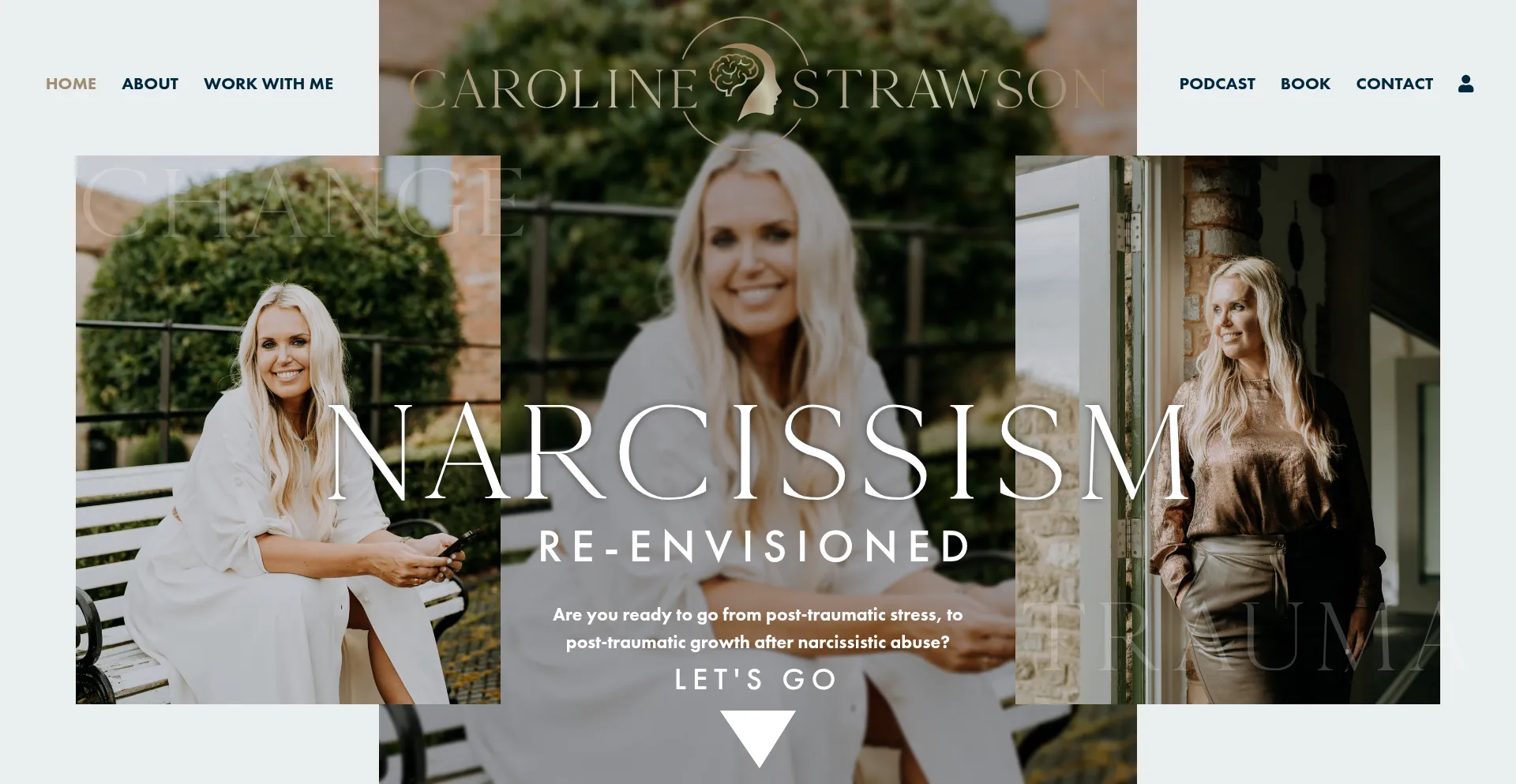 Website screenshot of Carolinestrawson.com