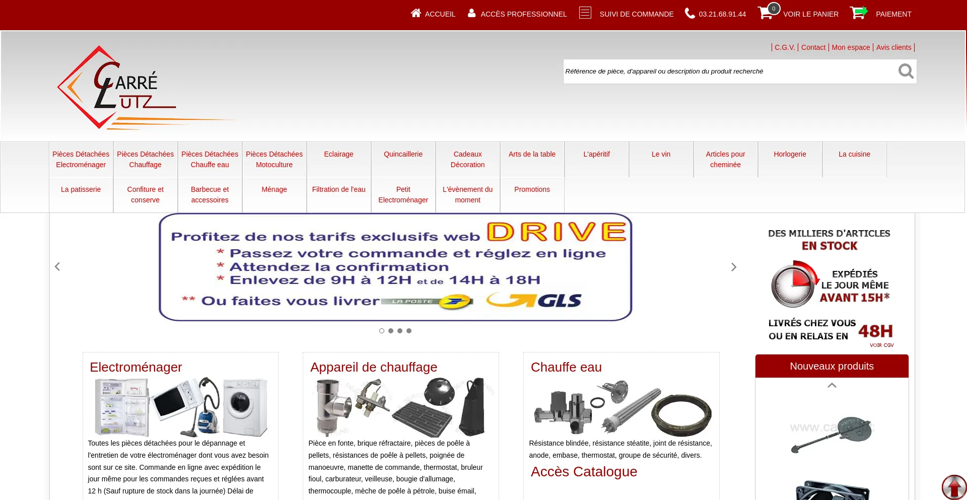 Website screenshot of Carre-lutz.com