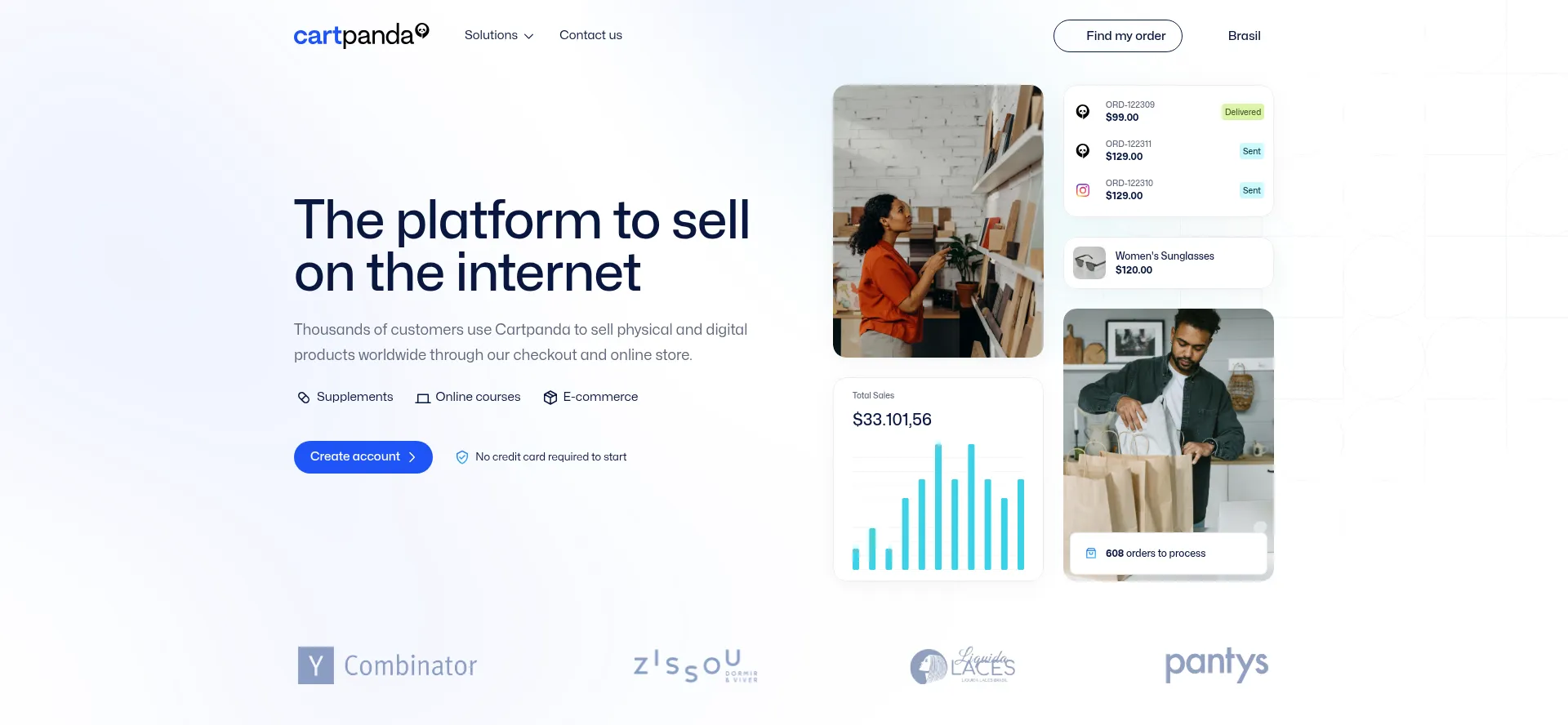 Website screenshot of Cartpanda.com