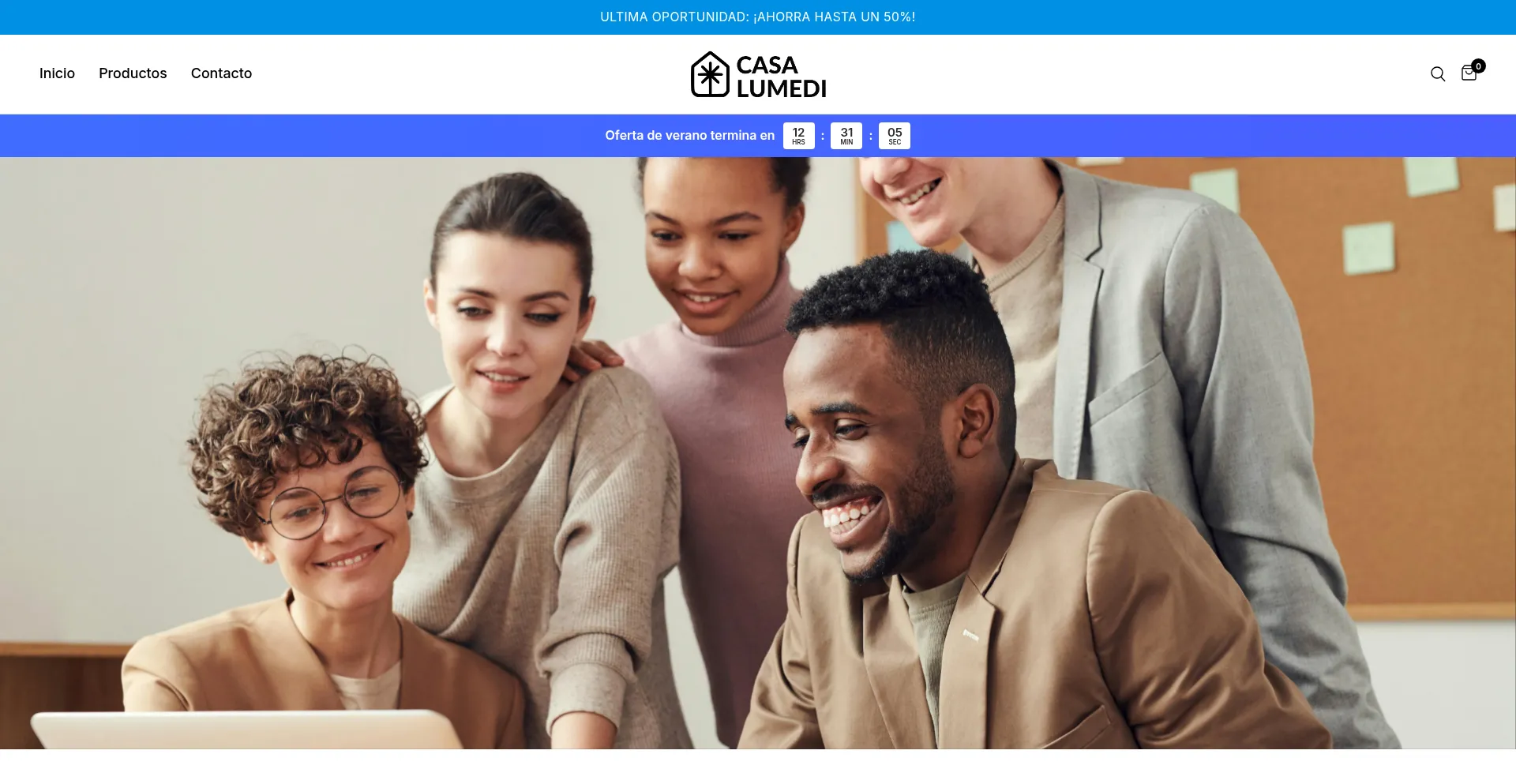 Website screenshot of Casa-lumedi.com
