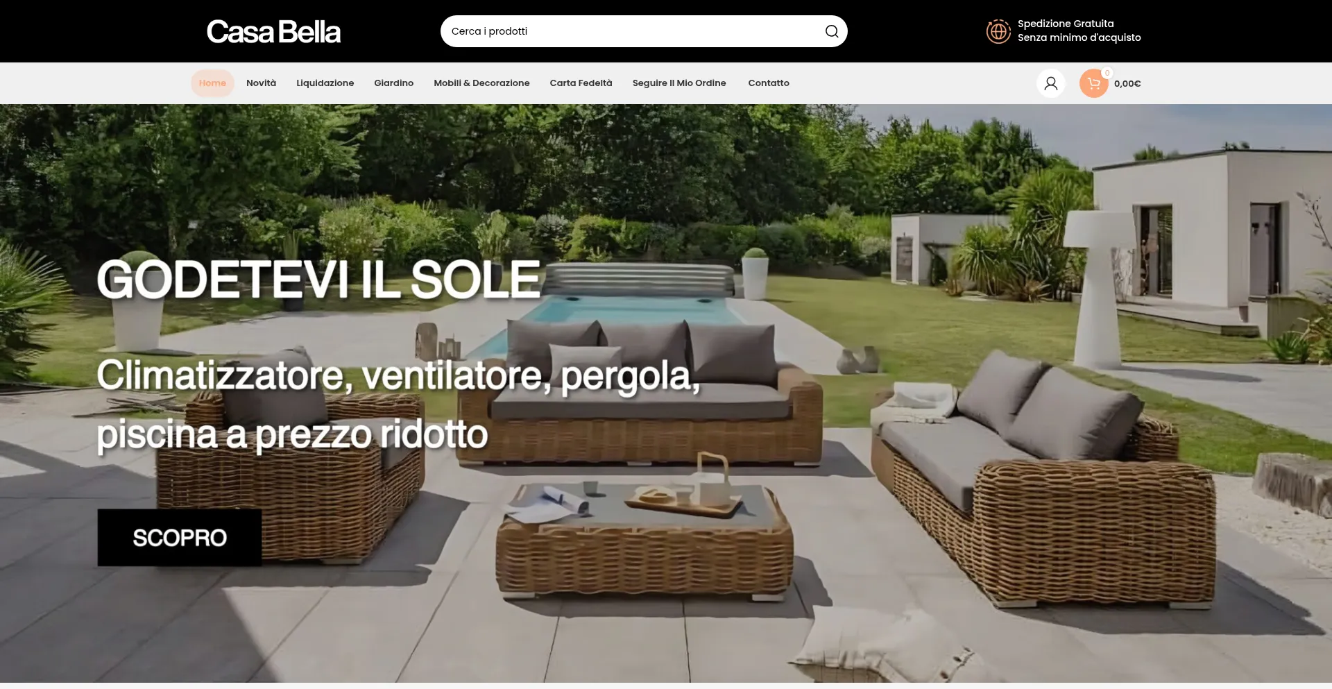 Website screenshot of Casabella-it.com
