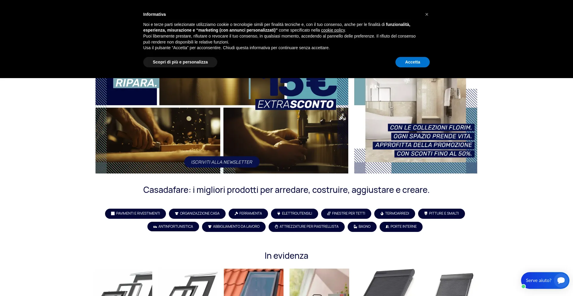 Website screenshot of Casadafare.com