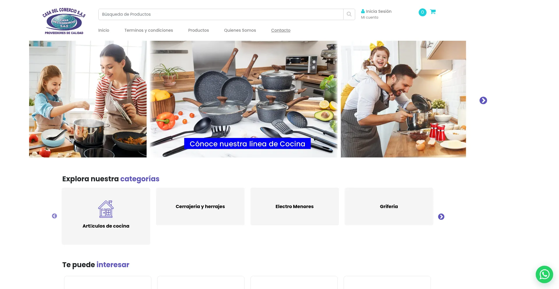 Website screenshot of Casadelcomercio.com.co