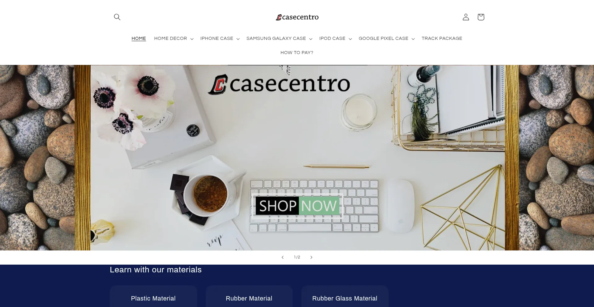 Website screenshot of Casecentro.com