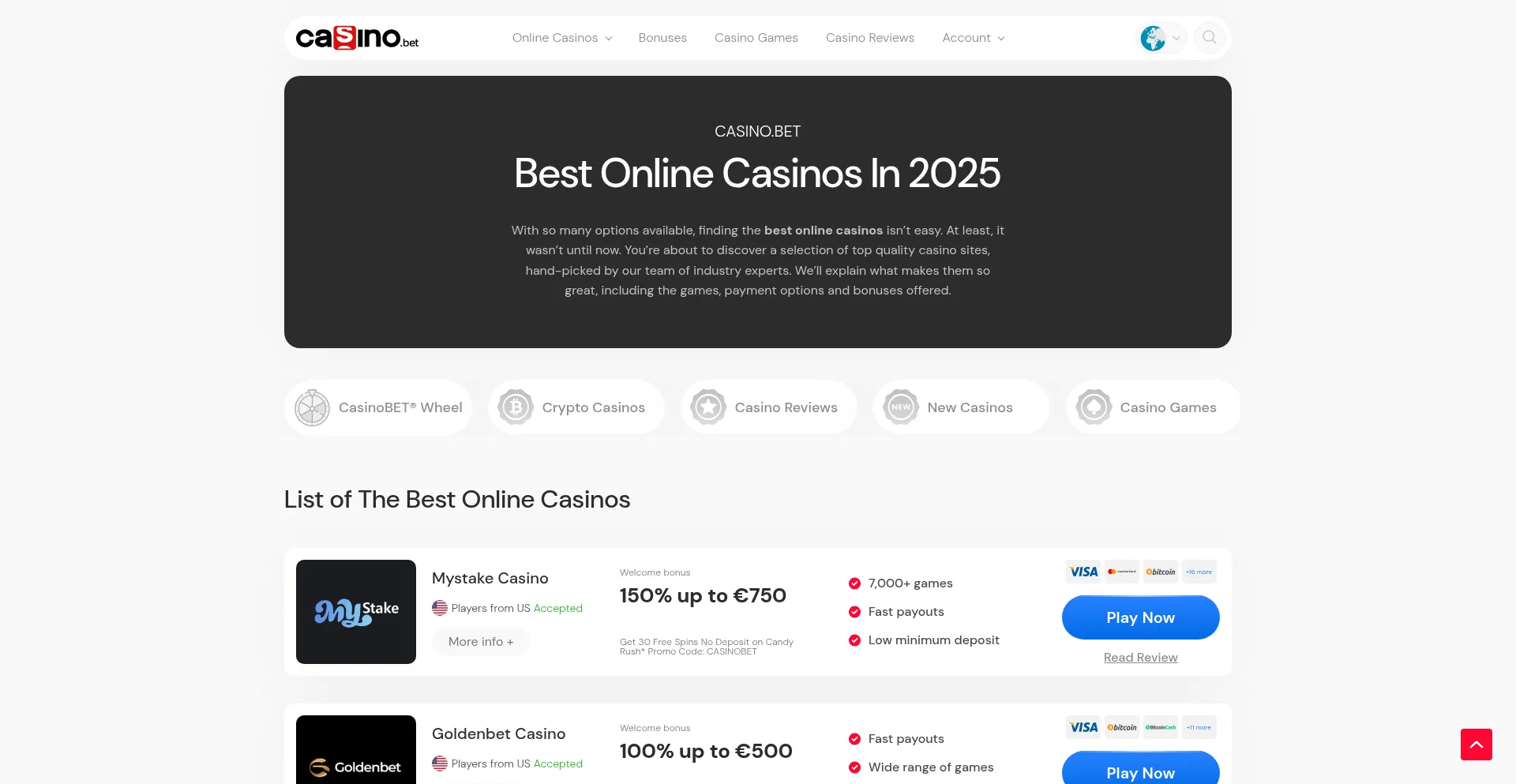 Casino.bet Screenshot