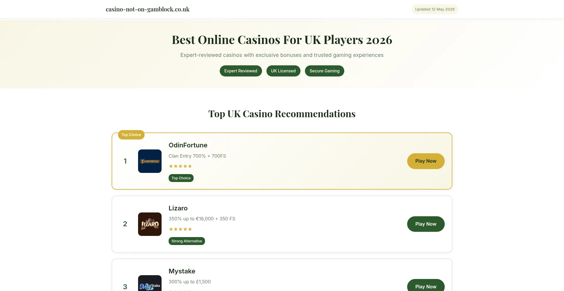 Casino-not-on-gamblock.co.uk