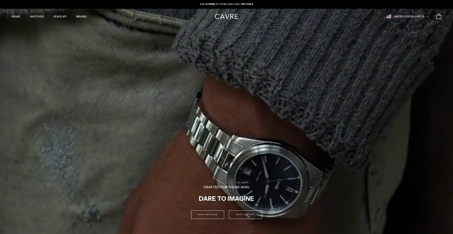 Website screenshot of Cavre.dk