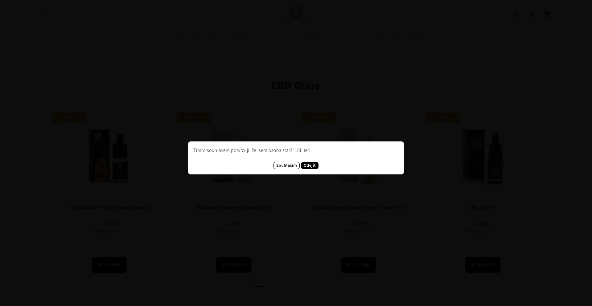 Website screenshot of Cbdes.cz