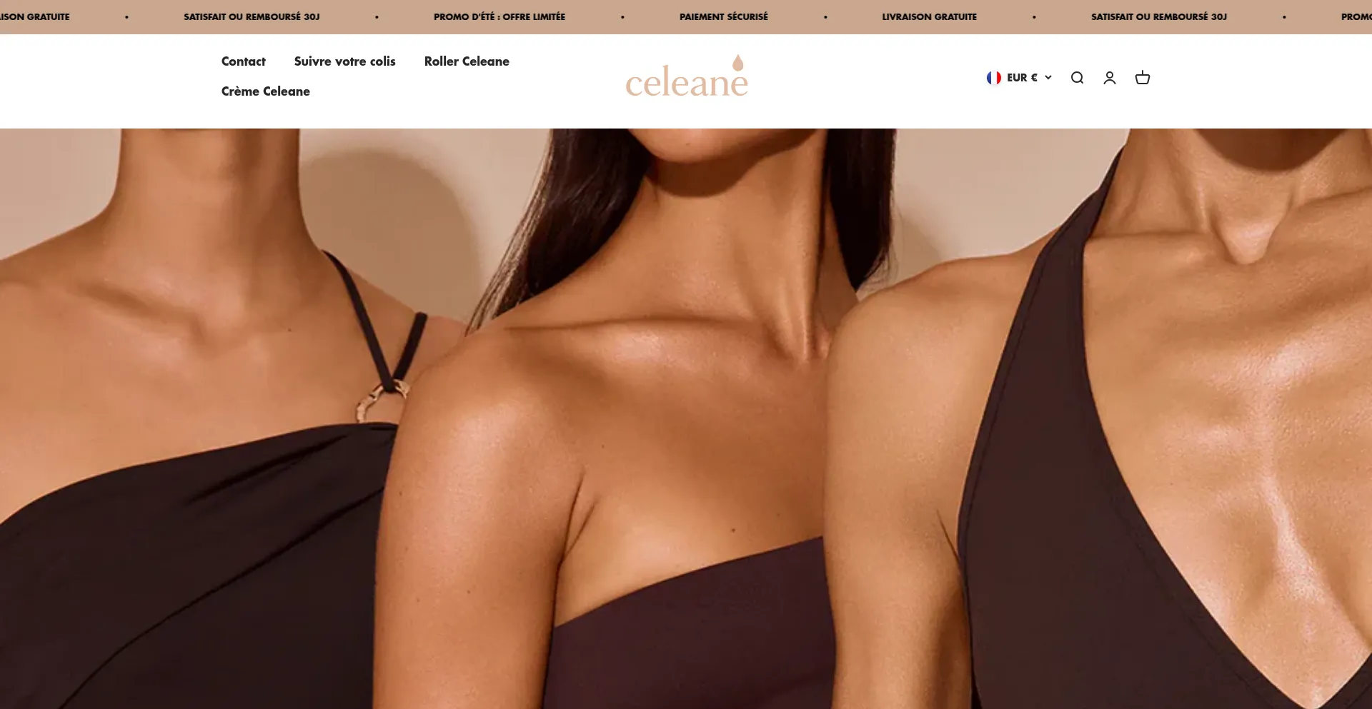 Website screenshot of Celeane.com