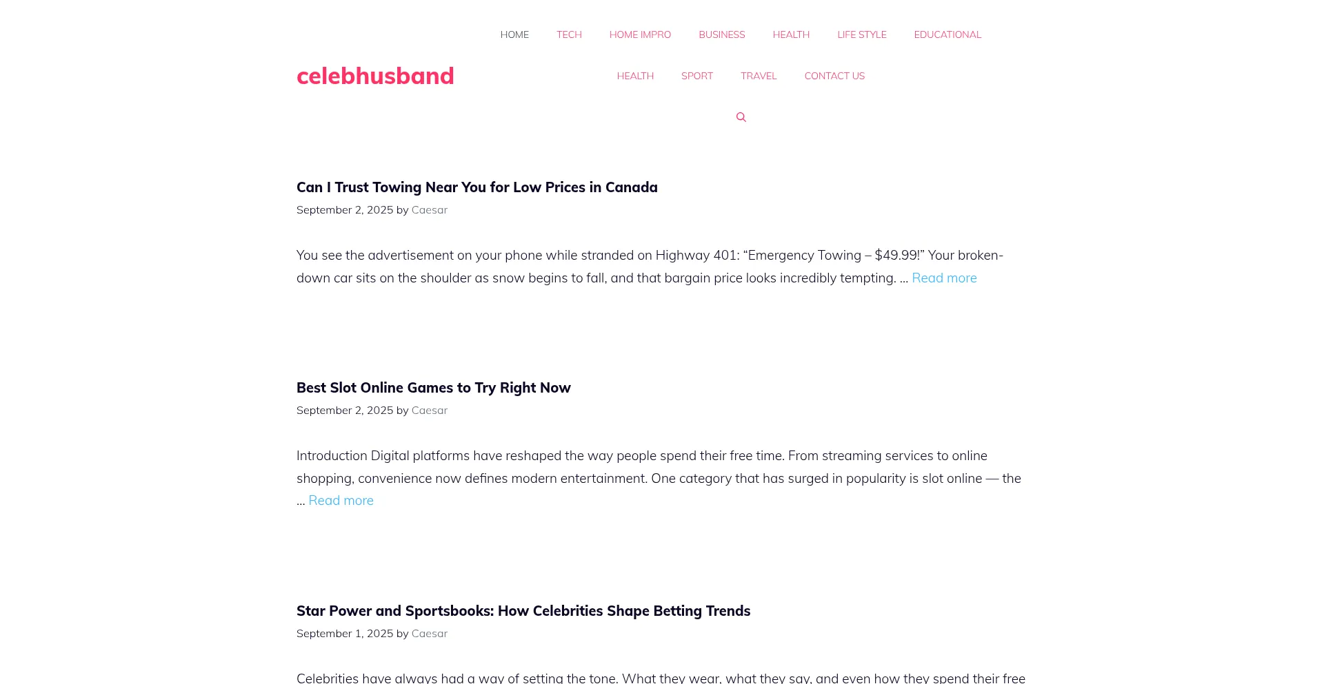 Celebhusband.com Screenshot