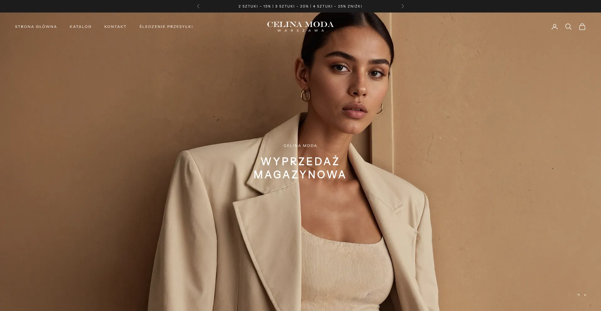 Website screenshot of Celinamoda.com