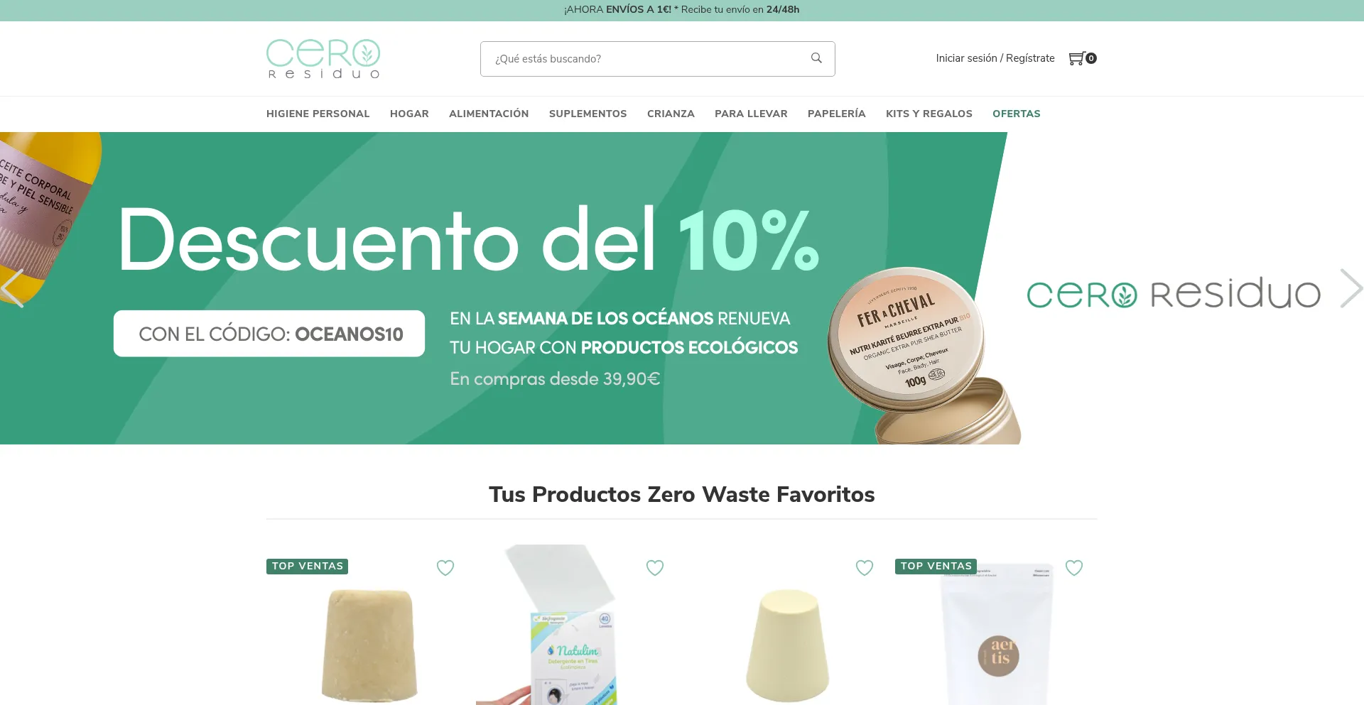 Website screenshot of Ceroresiduo.com