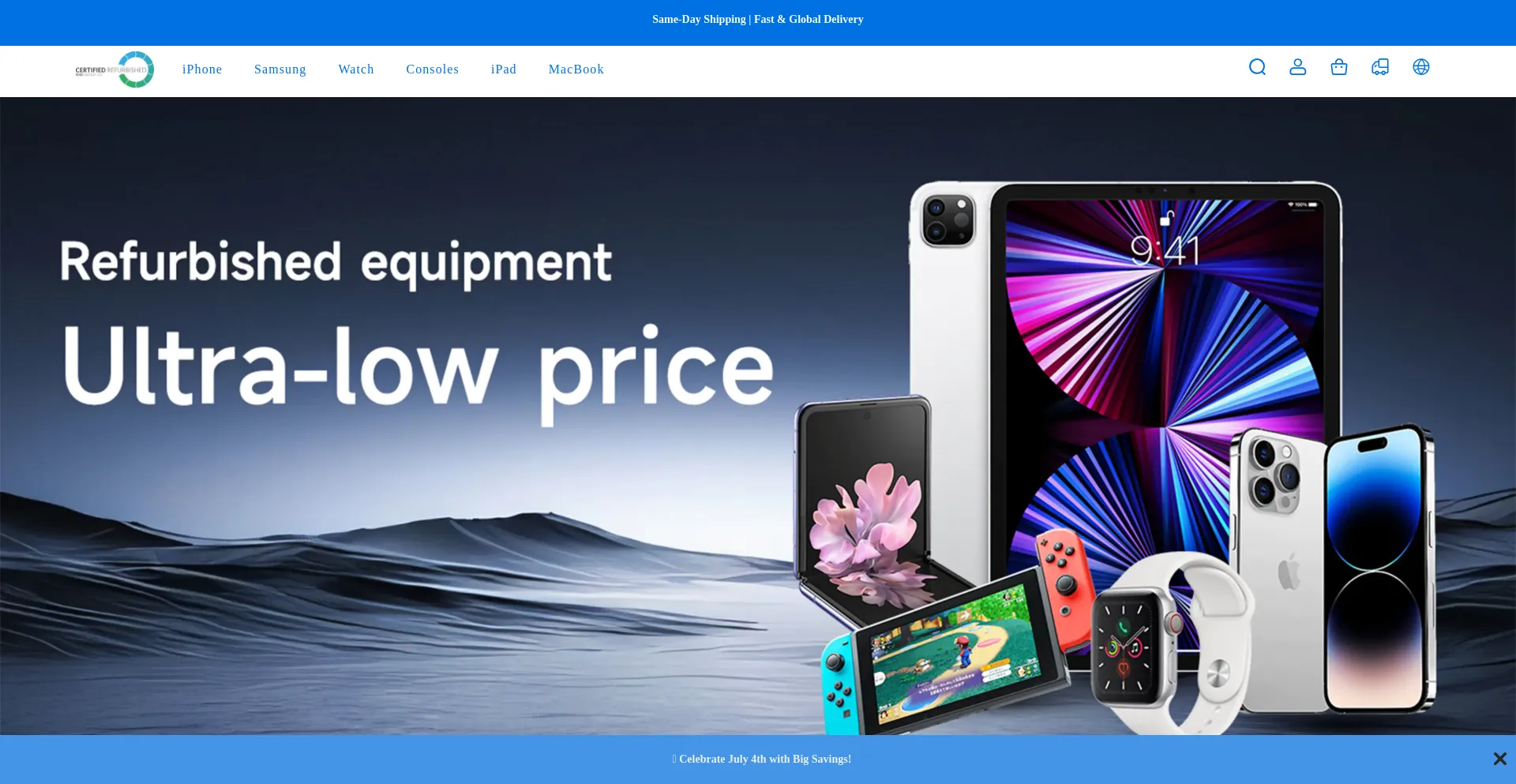 Website screenshot of Certified-unlocked.com