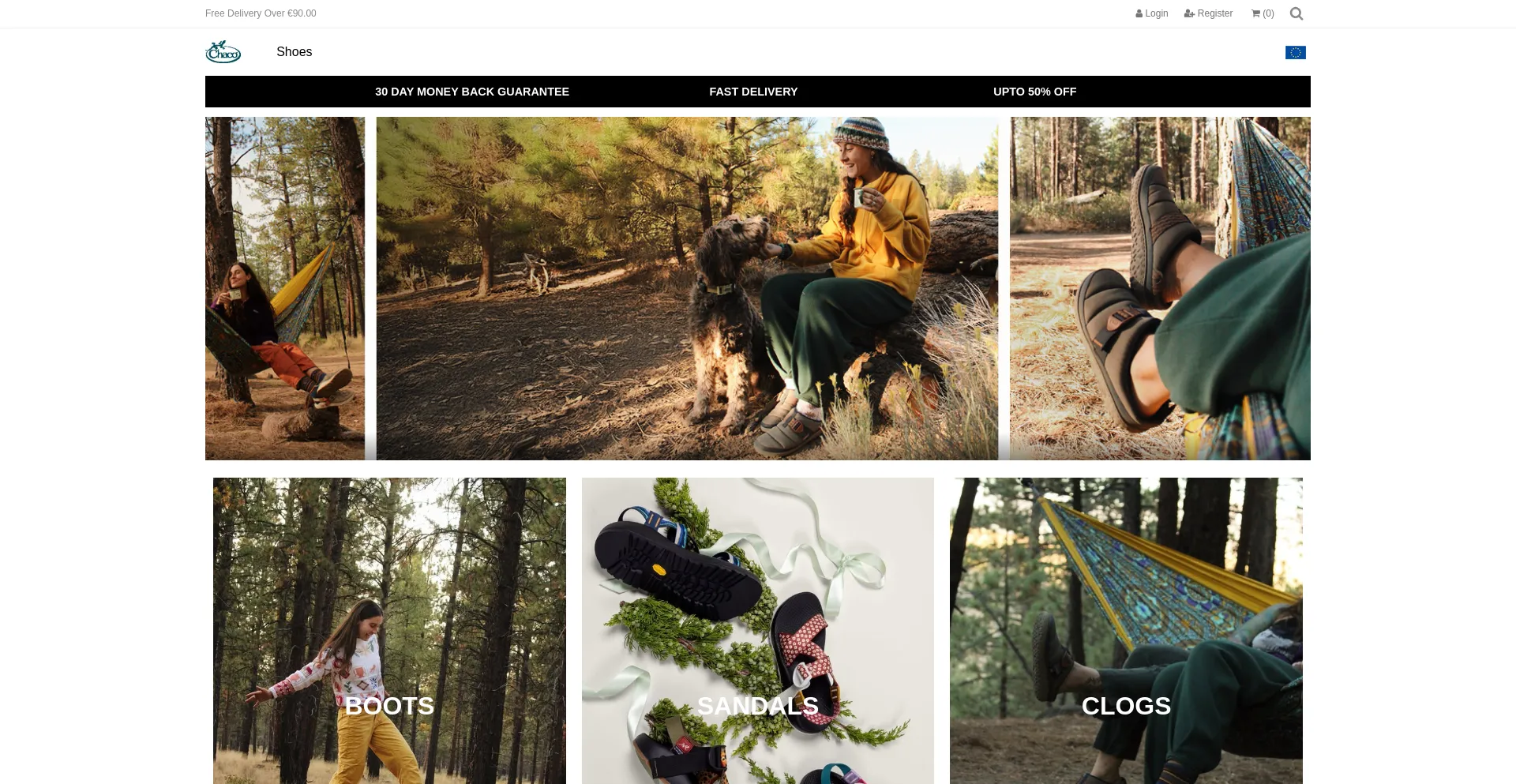 Website screenshot of Chacos-ireland.com