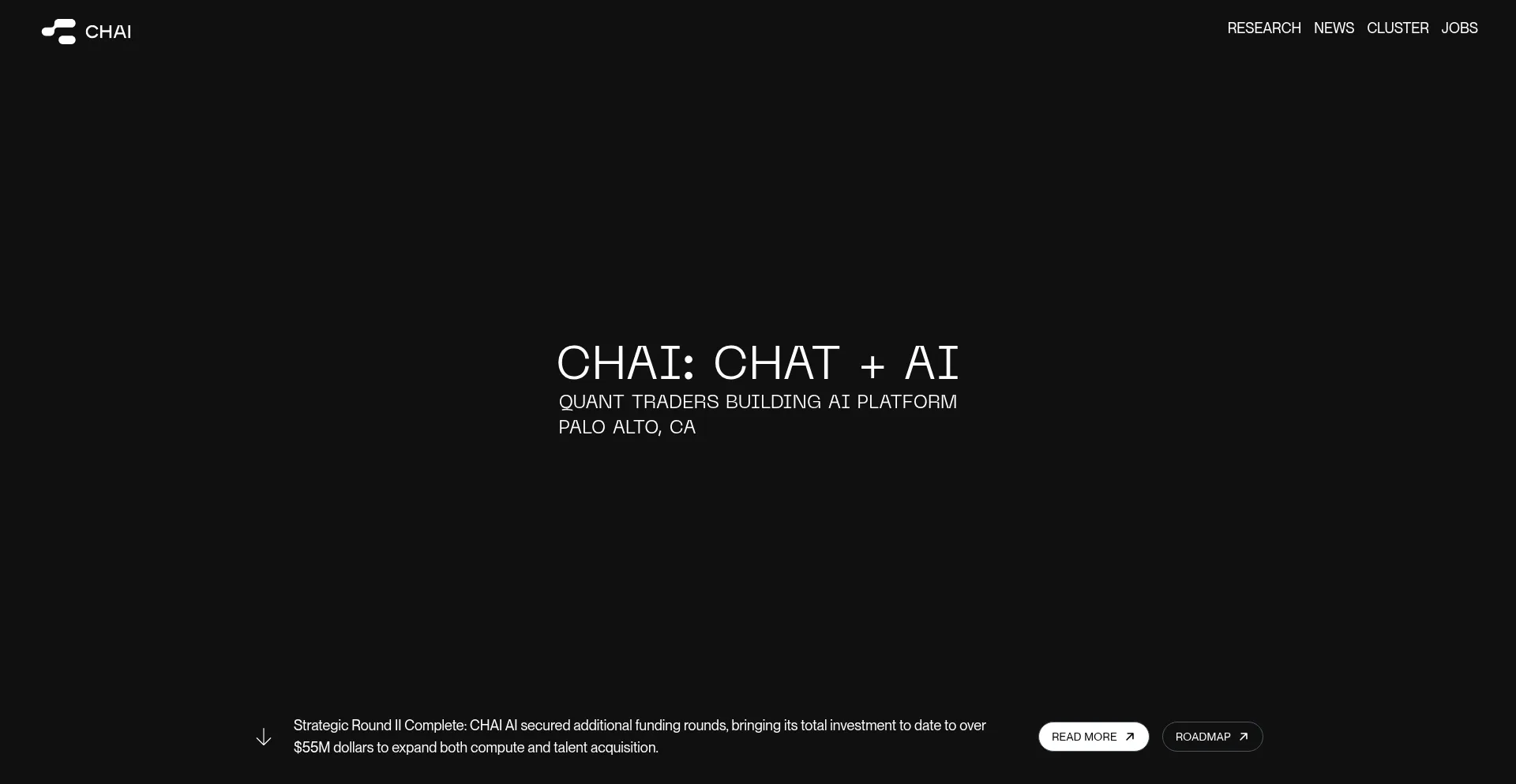 Website screenshot of Chai-research.com