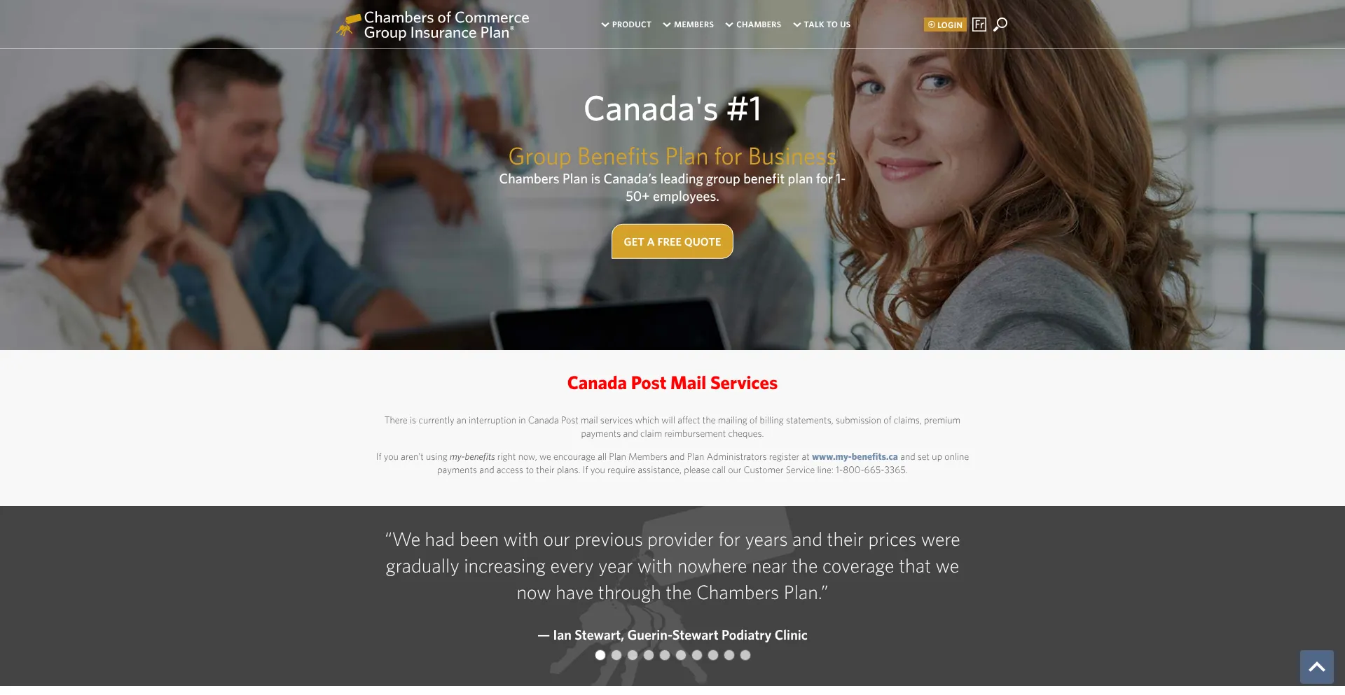 Chamberplan.ca Screenshot
