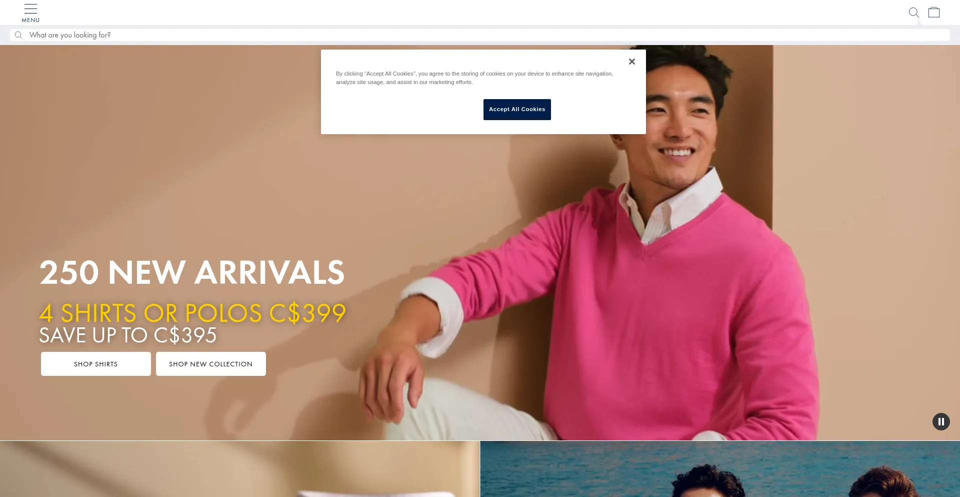 Website screenshot of Charlestyrwhitt.com