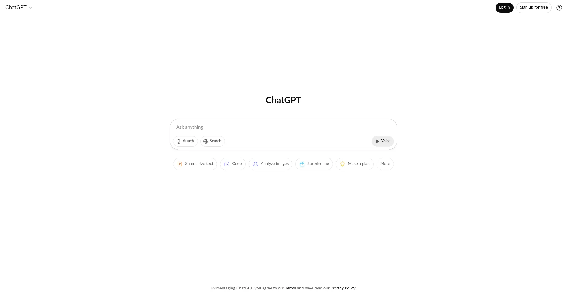 Website screenshot of Chatgpt.io