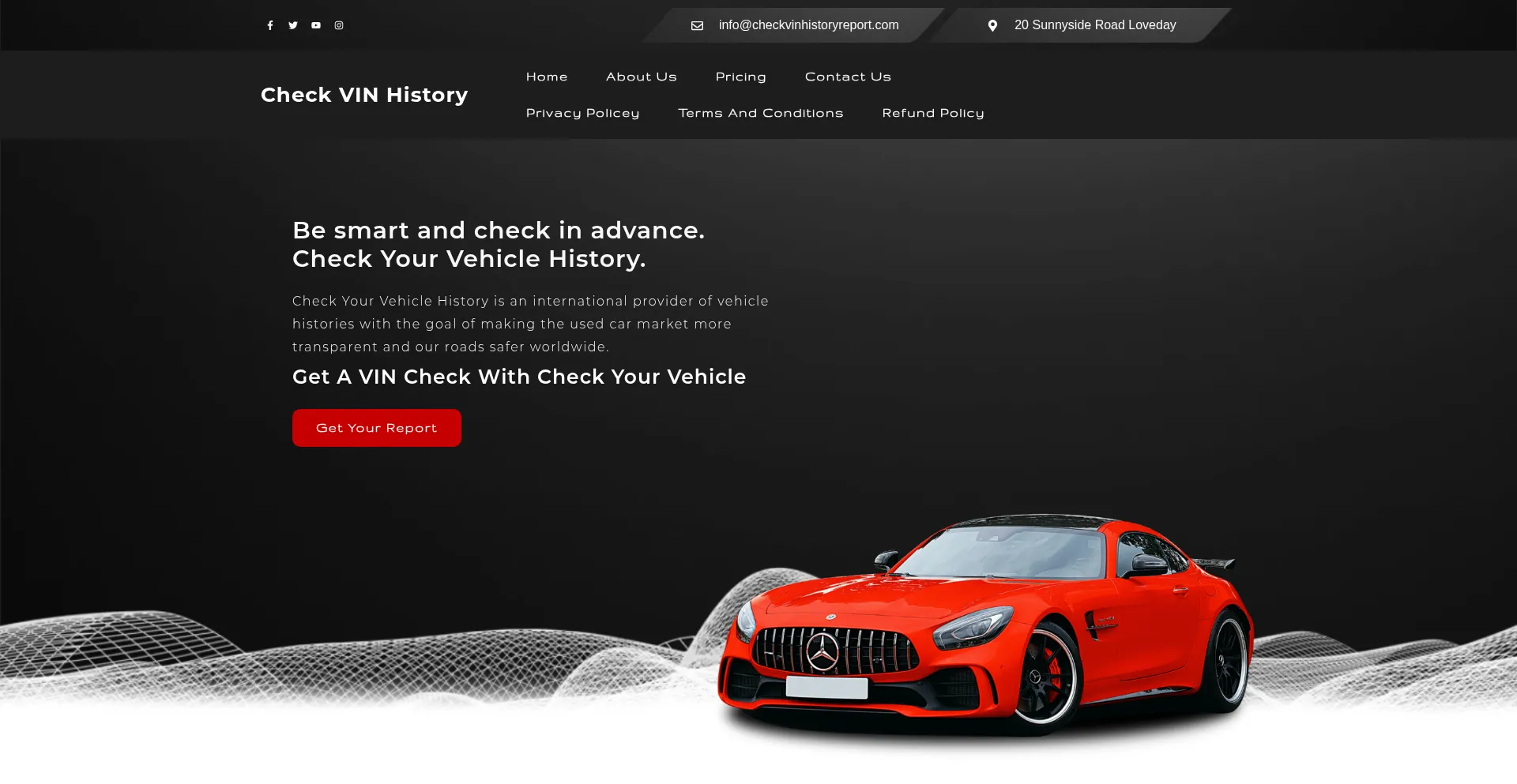Checkvinhistoryreport.com Screenshot