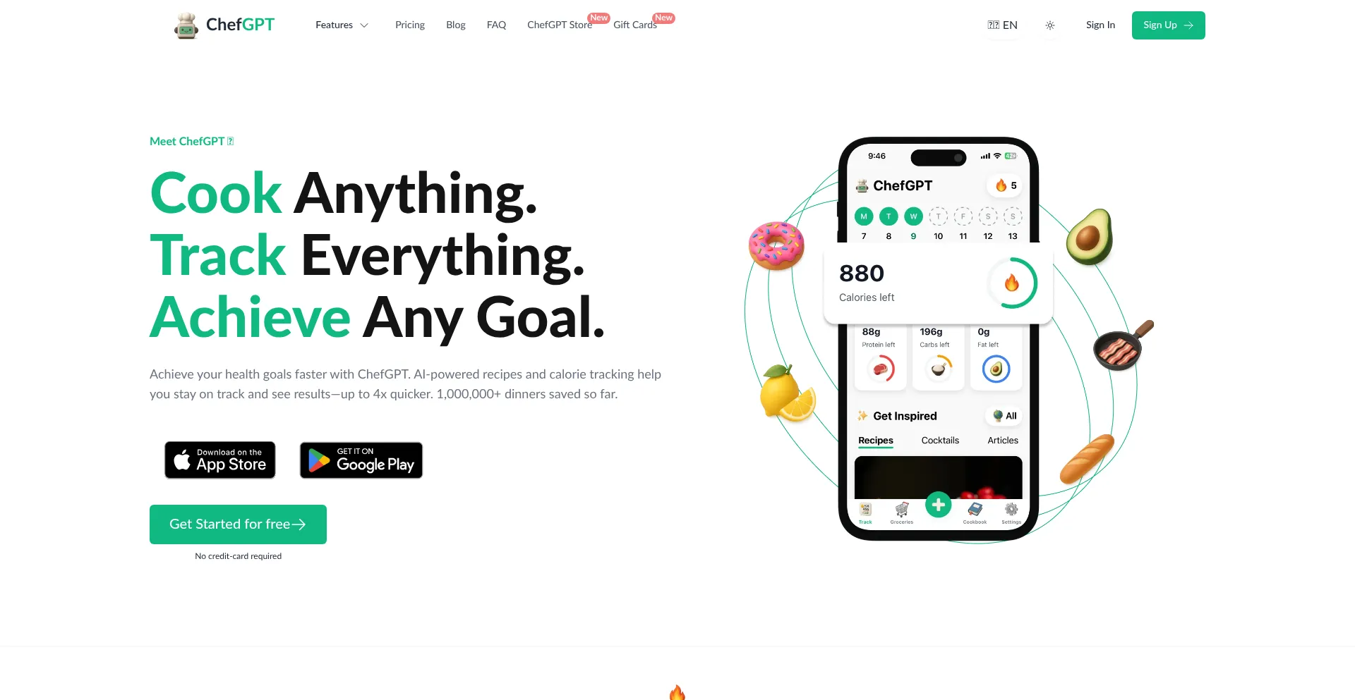 Website screenshot of Chefgpt.xyz